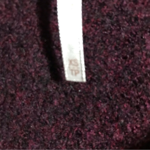 Free People Winding Ivy sweater XS/S Deep Merlot slouchy oversized mock neck - Picture 7 of 8